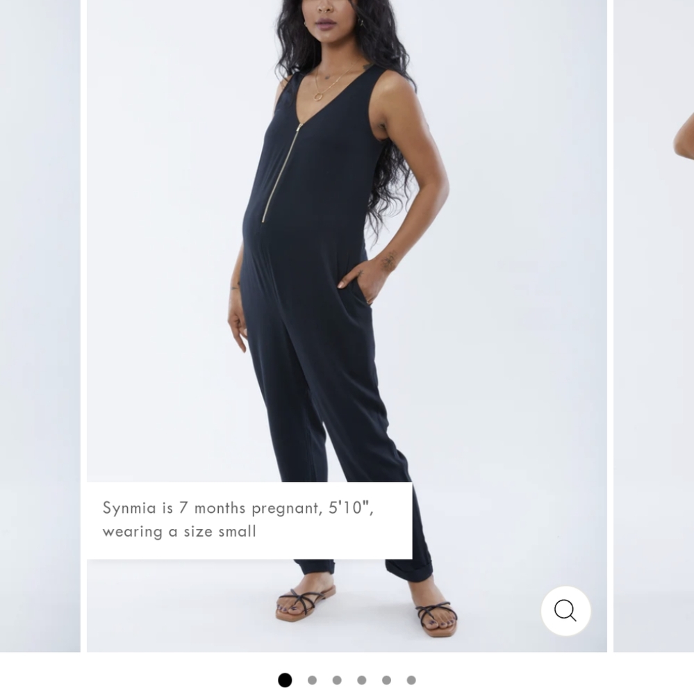 Ingrid & Isabel Black Sleeveless Maternity Jumpsuit with Zip